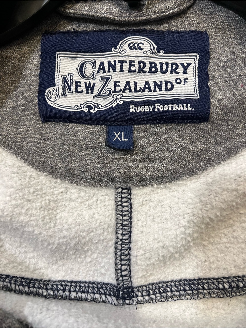Gray Zip-Up Rugby Utility Sweater Jacket - Picture 3 of 4